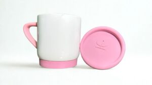 Base e tampa de silicone rosa R$54,90